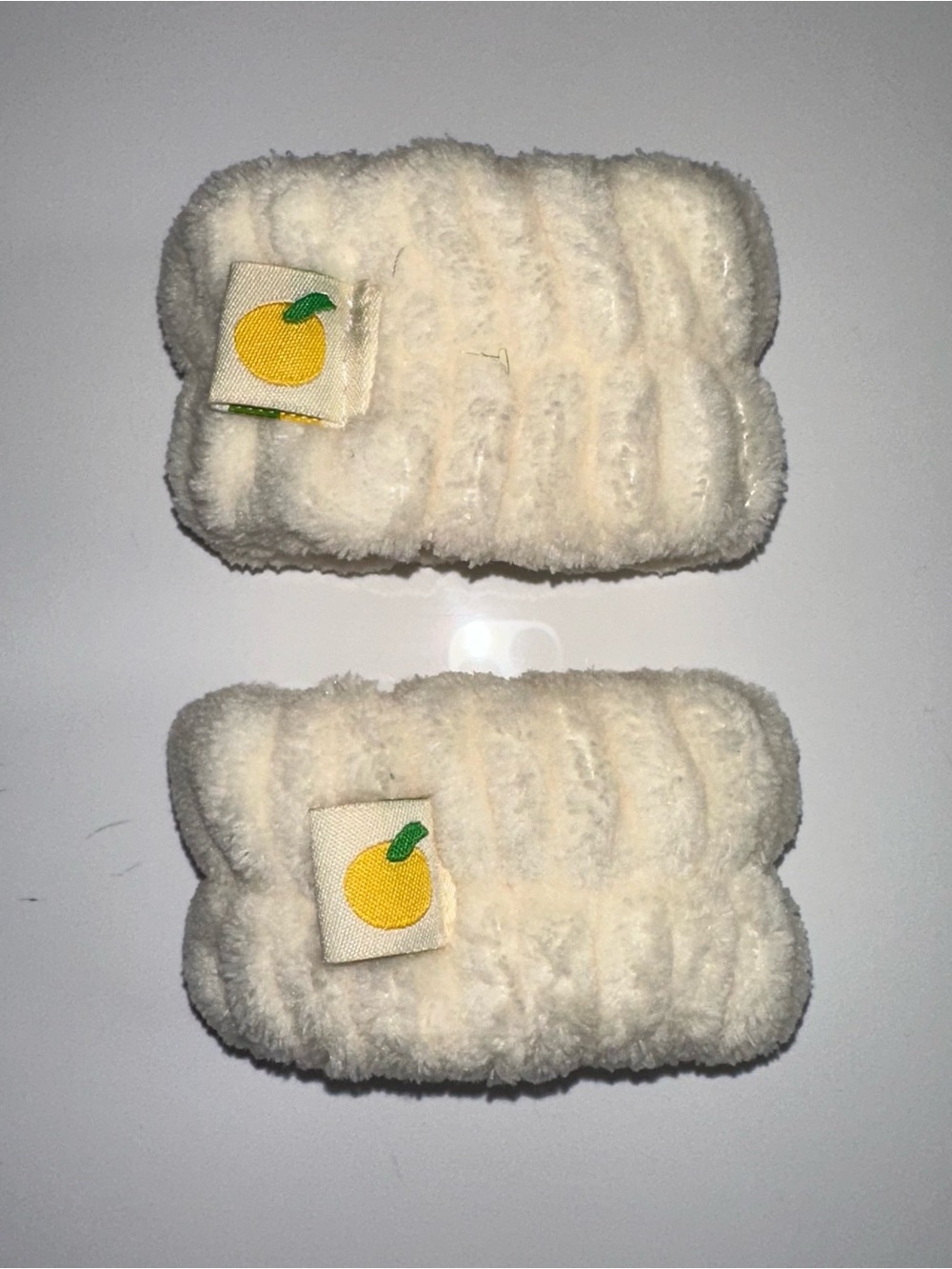 Plush towel wrist bands NWOT